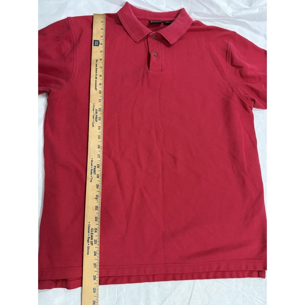 Jos A Bank Mens Large Red Travelers Collection 100%‎ Cotton Polo Shirt